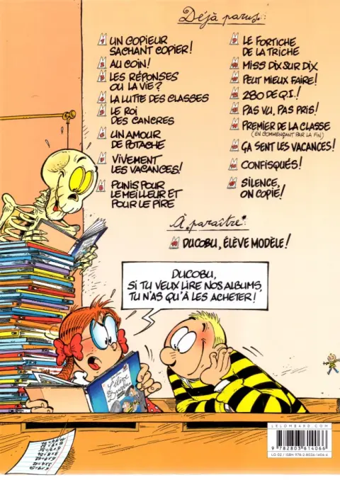 Verso de l'album L'Élève Ducobu Tome 4 La lutte des classes