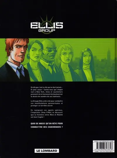Verso de l'album Ellis Group Tome 1 Deep O'Neil