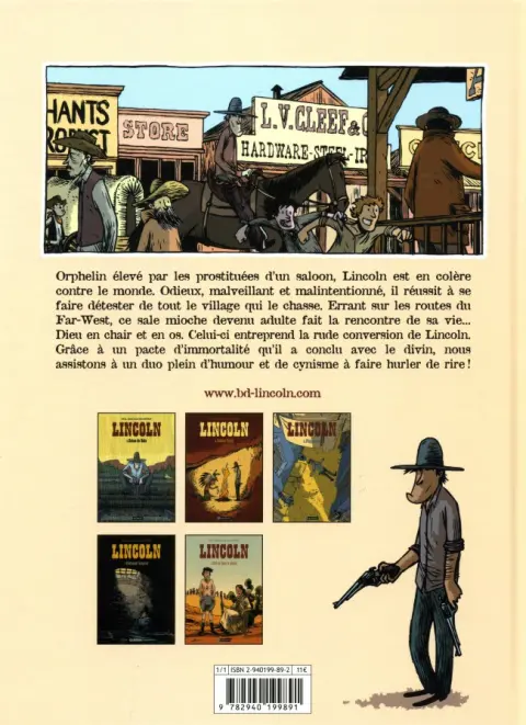 Verso de l'album Lincoln Tome 1 Crâne de bois