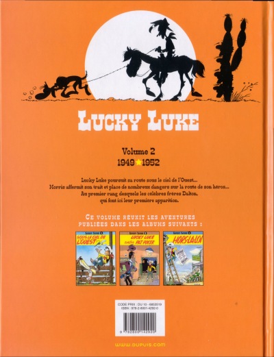 Verso de l'album Lucky Luke L'Intégrale Volume 2 1949-1952