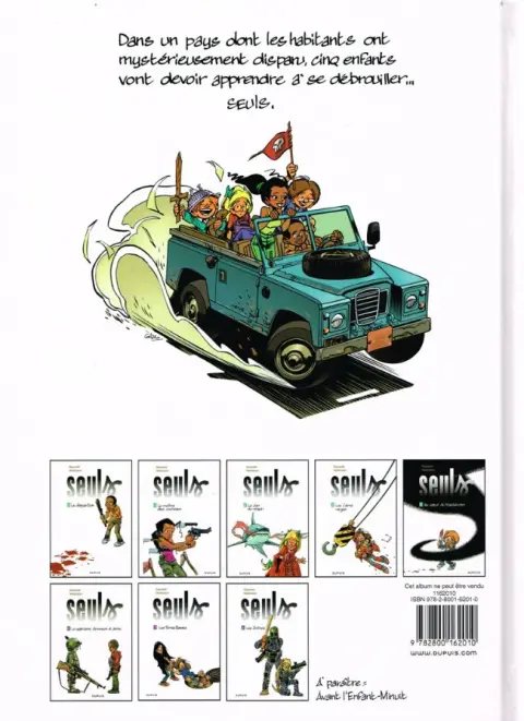 Verso de l'album Seuls Tome 1 La disparition