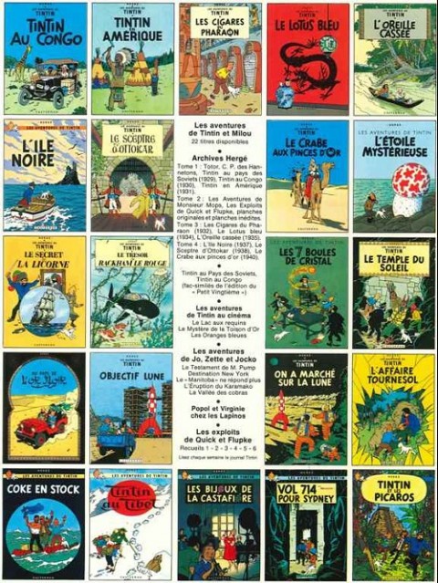 Verso de l'album Tintin Tome 5 Le lotus bleu