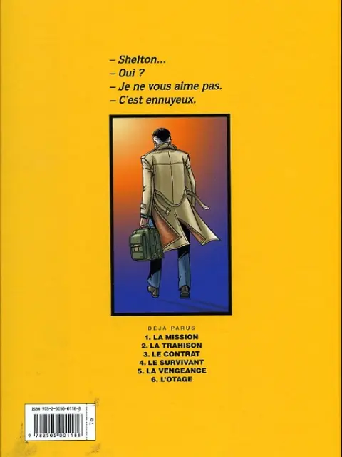 Verso de l'album Wayne Shelton Tome 1 La mission