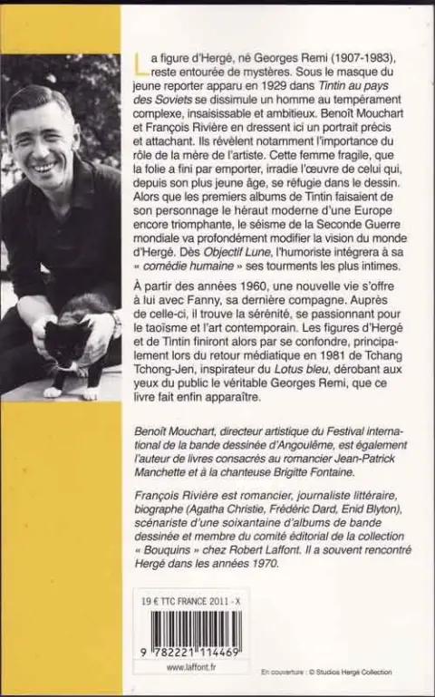 Verso de l'album Hergé - Portrait intime du père de Tintin