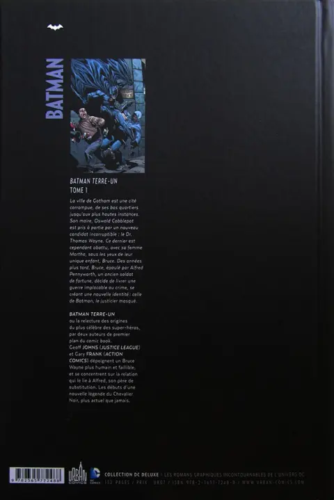 Verso de l'album Batman : Terre-Un Tome 1