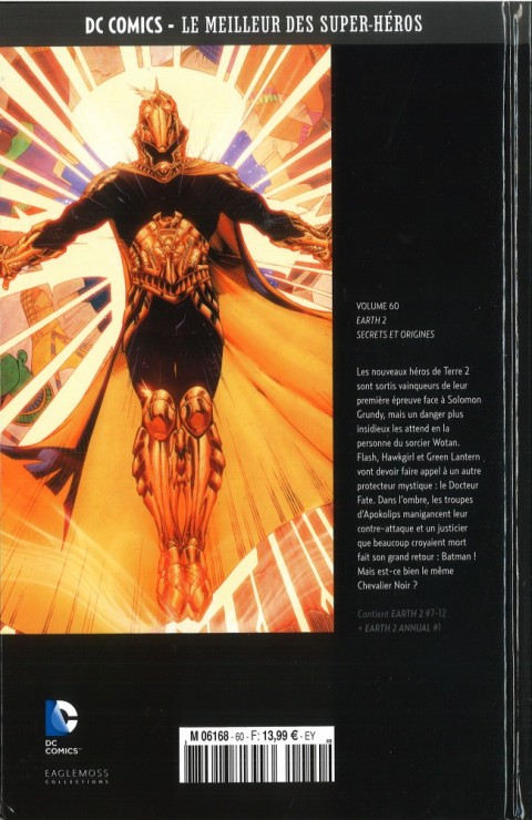 Verso de l'album DC Comics - Le Meilleur des Super-Héros Volume 60 Earth 2 - Secret et Origines