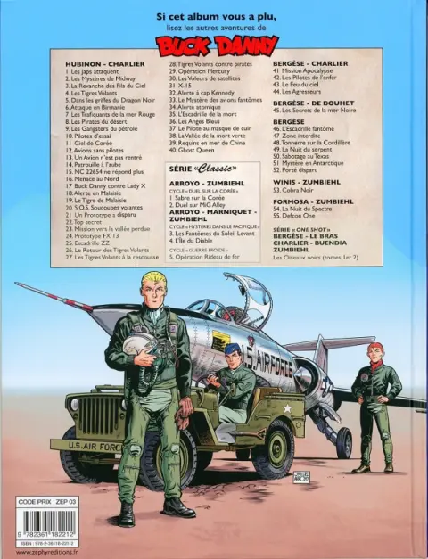 Verso de l'album Buck Danny «Classic» Tome 5 Opération rideau de fer