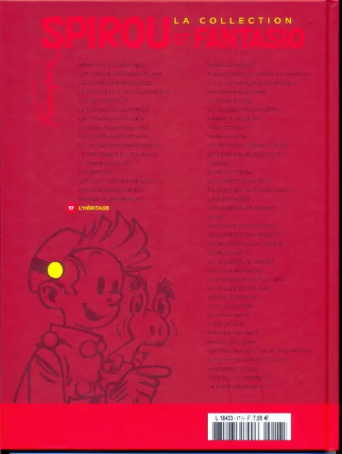 Verso de l'album Spirou et Fantasio La collection Tome 1 L'héritage