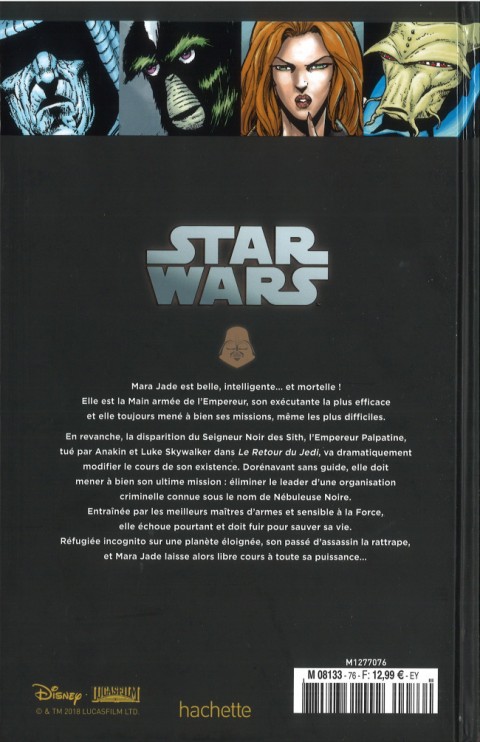 Verso de l'album Star Wars - Légendes - La Collection Tome 76 Le Coté Obscur - VI. Mara Jade