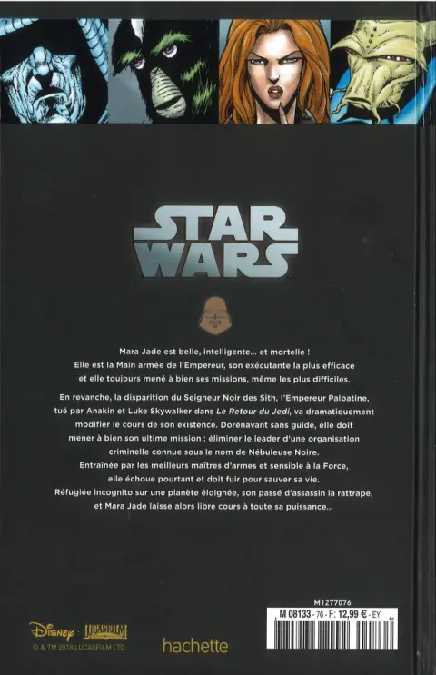 Verso de l'album Star Wars - Légendes - La Collection Tome 76 Le Coté Obscur - VI. Mara Jade