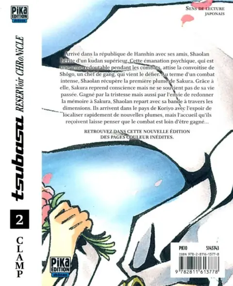 Verso de l'album Tsubasa - RESERVoir CHRoNiCLE Volume Double 2
