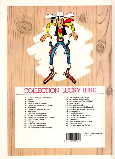Verso de l'album Lucky Luke Tome 21 Les collines noires