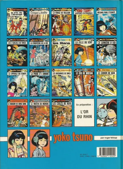 Verso de l'album Yoko Tsuno Tome 15 Le canon de Kra