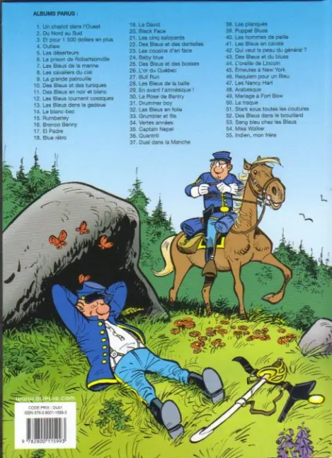 Verso de l'album Les Tuniques Bleues Tome 28 Les bleus de la balle