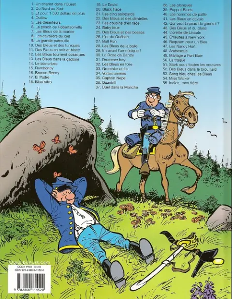 Verso de l'album Les Tuniques Bleues Tome 23 Les cousins d'en face