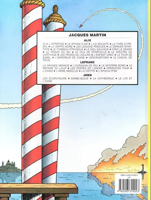 Verso de l'album Lefranc Tome 1 La grande menace