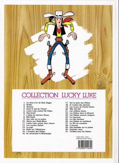 Verso de l'album Lucky Luke Tome 29 Des barbelés sur la prairie