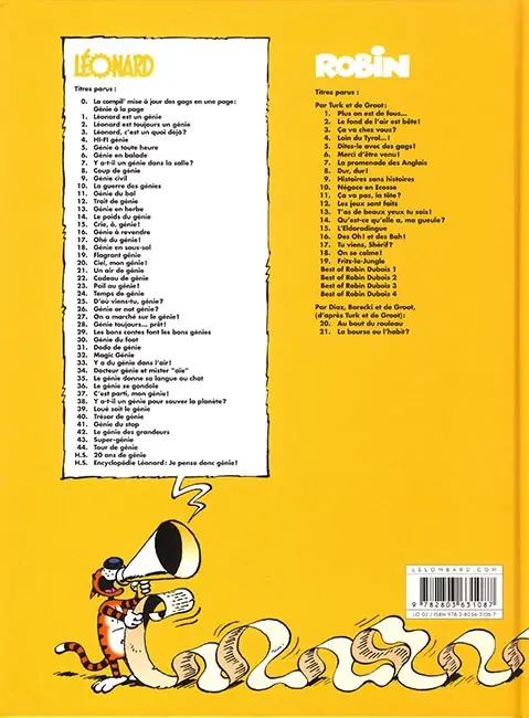 Verso de l'album Léonard Tome 43 Super-génie