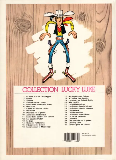 Verso de l'album Lucky Luke Tome 22 Les Dalton dans le blizzard
