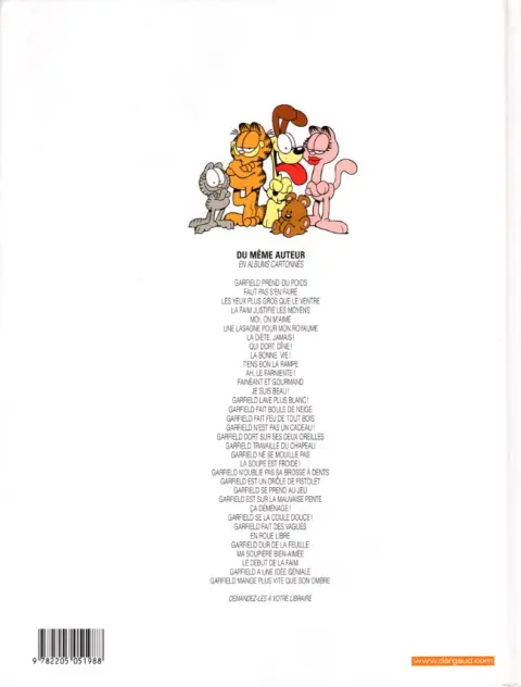 Verso de l'album Garfield Tome 33 Garfield a une idée géniale