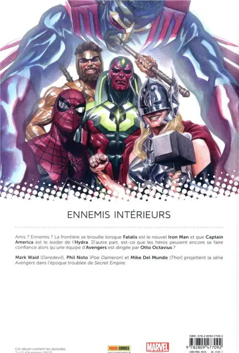 Verso de l'album Avengers Tome 2 Secret empire