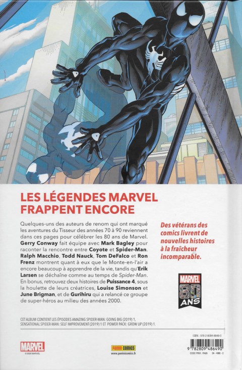 Verso de l'album Legends of Marvel - Spider-Man