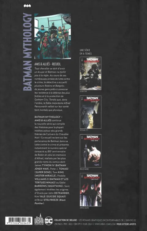Verso de l'album Batman Mythology 4 Amis & alliés