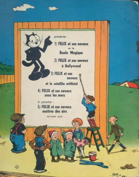 Verso de l'album Félix le chat et ses neveux 2 à Holywood
