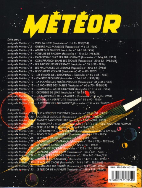Verso de l'album Météor 17