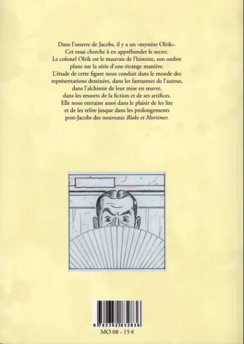 Verso de l'album Olrik ou le secret du mystère Jacobs