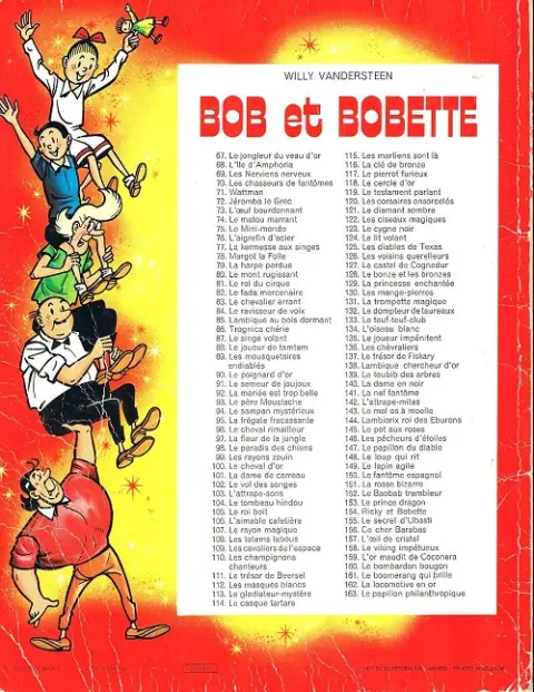 Verso de l'album Bob et Bobette Tome 92 La mariée est trop belle