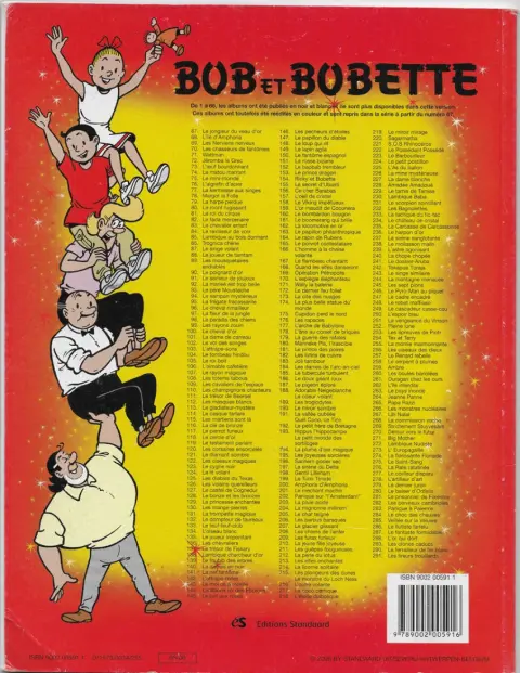 Verso de l'album Bob et Bobette Tome 144 Lambiorix roi des Eburons