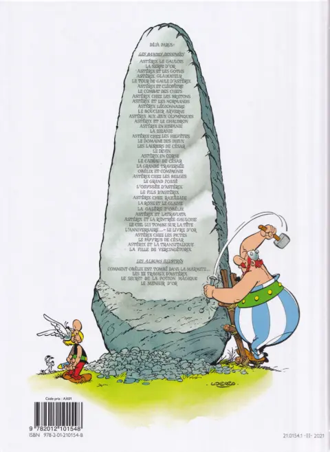Verso de l'album Astérix Tome 22 La grande traversée