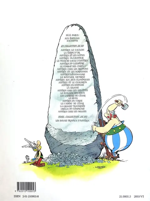 Verso de l'album Astérix Tome 5 Le Tour de Gaule d'Astérix