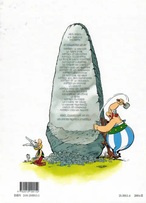 Verso de l'album Astérix Tome 15 La Zizanie