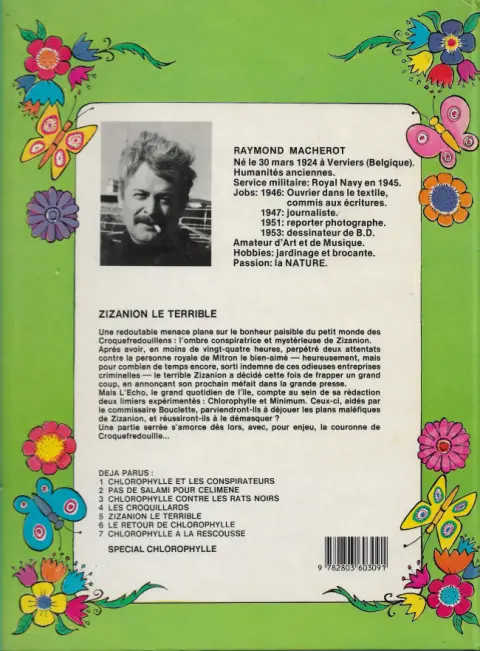 Verso de l'album Chlorophylle Tome 5 Zizanion le terrible