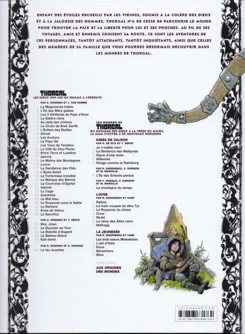 Verso de l'album Les mondes de Thorgal - La Jeunesse de Thorgal Tome 5 Slive