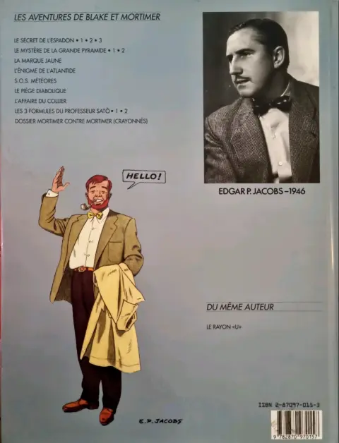 Verso de l'album Blake et Mortimer Tome 8 S.O.S. météors