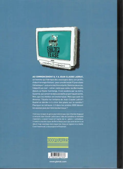 Verso de l'album La soucoupe & le prisonnier