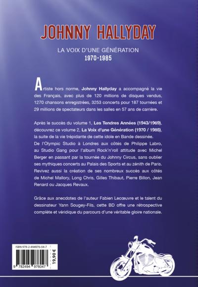 Verso de l'album Johnny Hallyday 2 La voix d'une génération