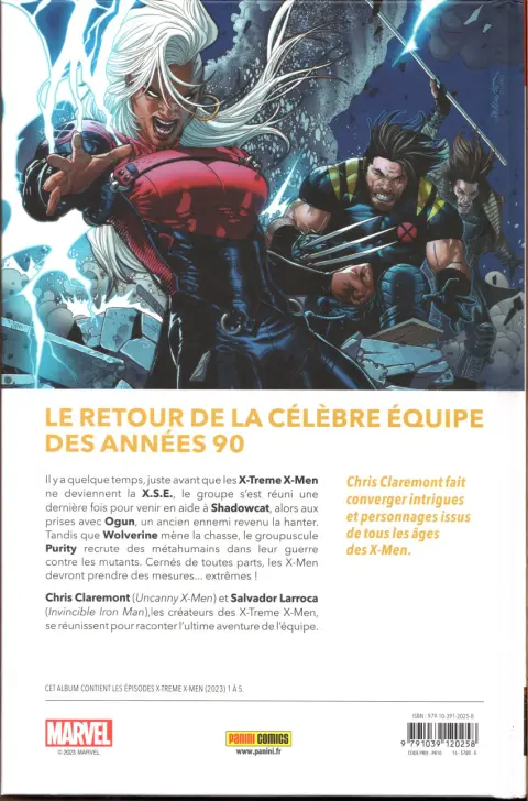 Verso de l'album X-Treme X-Men - Un nouveau départ