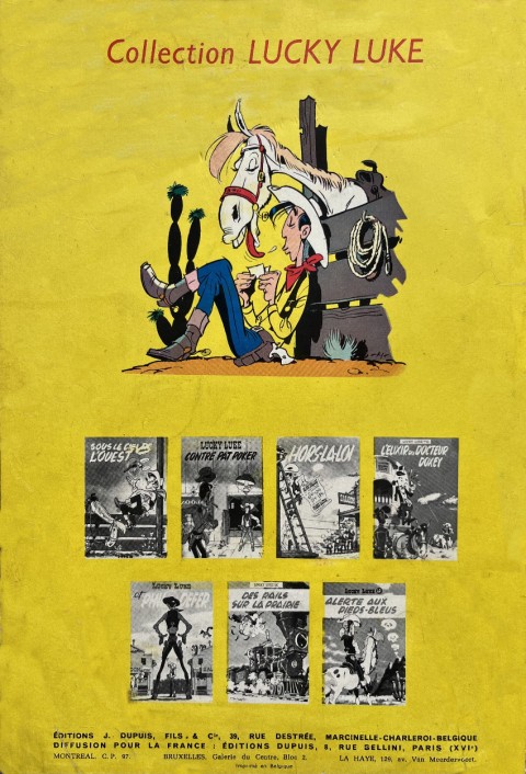 Verso de l'album Lucky Luke Tome 10 Alerte aux pieds bleus