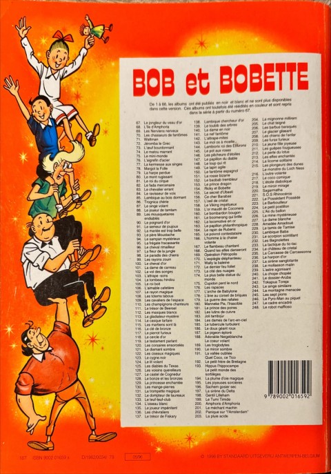 Verso de l'album Bob et Bobette Tome 187 Le pigeon éploré