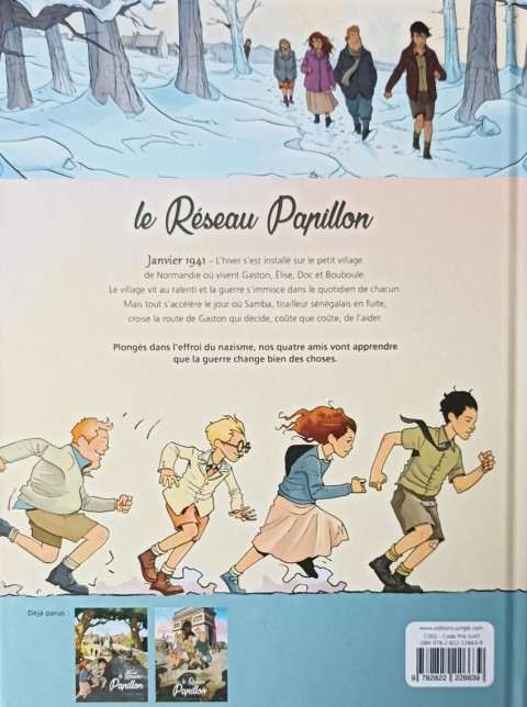 Verso de l'album Le Réseau Papillon Tome 3 Rester libre