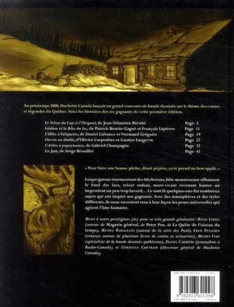 Verso de l'album Contes et légendes du Québec