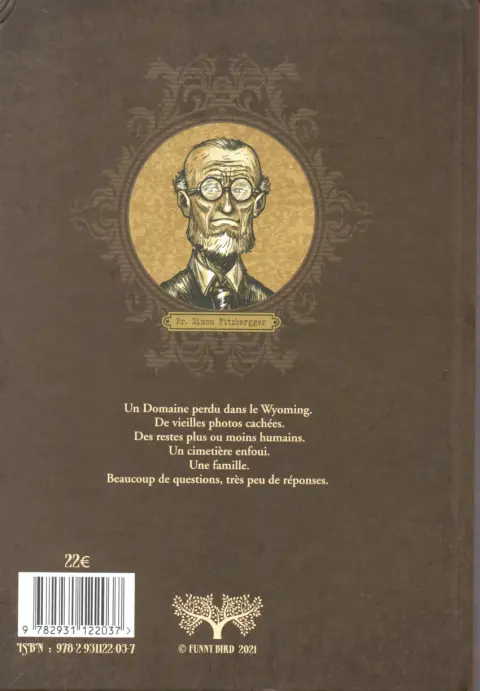 Verso de l'album Portraits de famille L'inventaire du professeur Fitzbergger