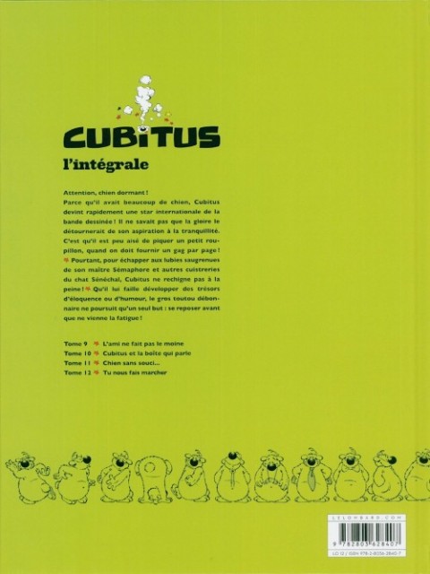 Verso de l'album Cubitus L'intégrale Tome 3