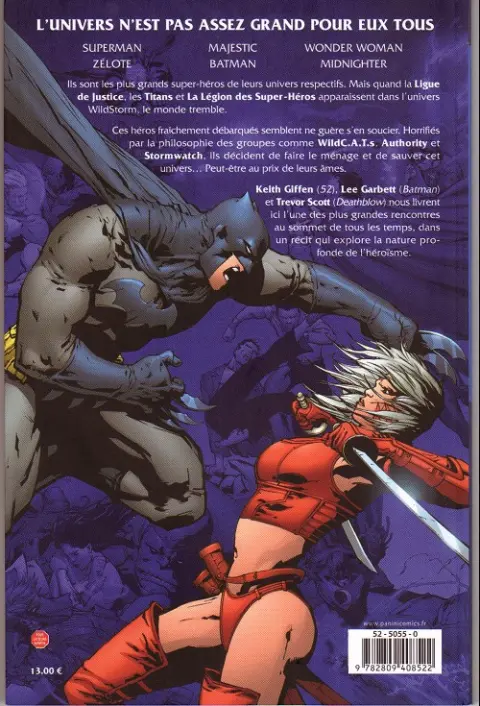 Verso de l'album DC/Wildstorm: DreamWar Dreamwar