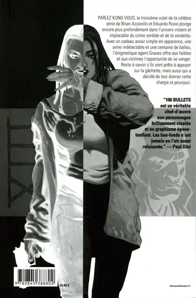 Verso de l'album 100 Bullets Tome 3 Parlez Kung vous
