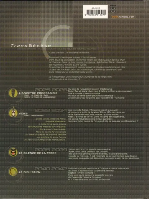 Verso de l'album Fides Tome 1 Opus matrice